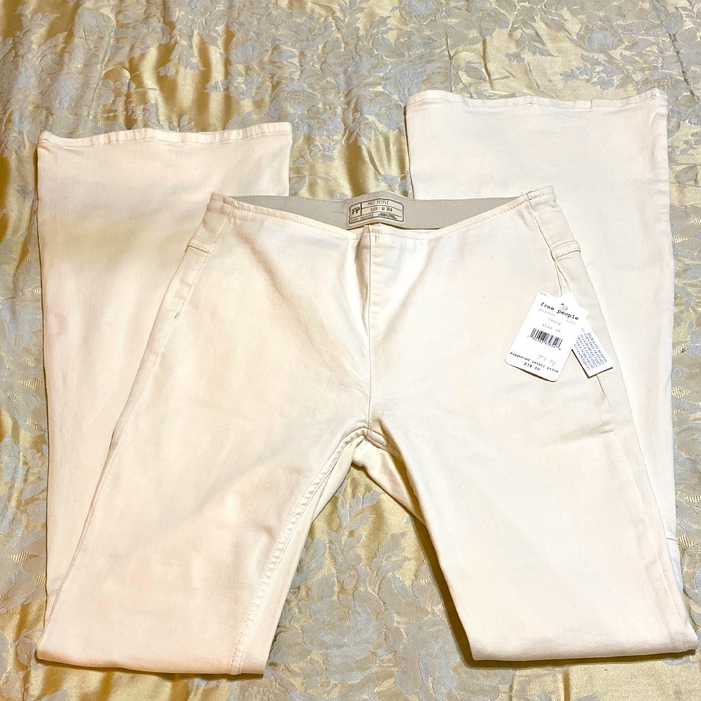 Free People ivory jeans